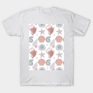 Beachy Seashell Pattern T-Shirt